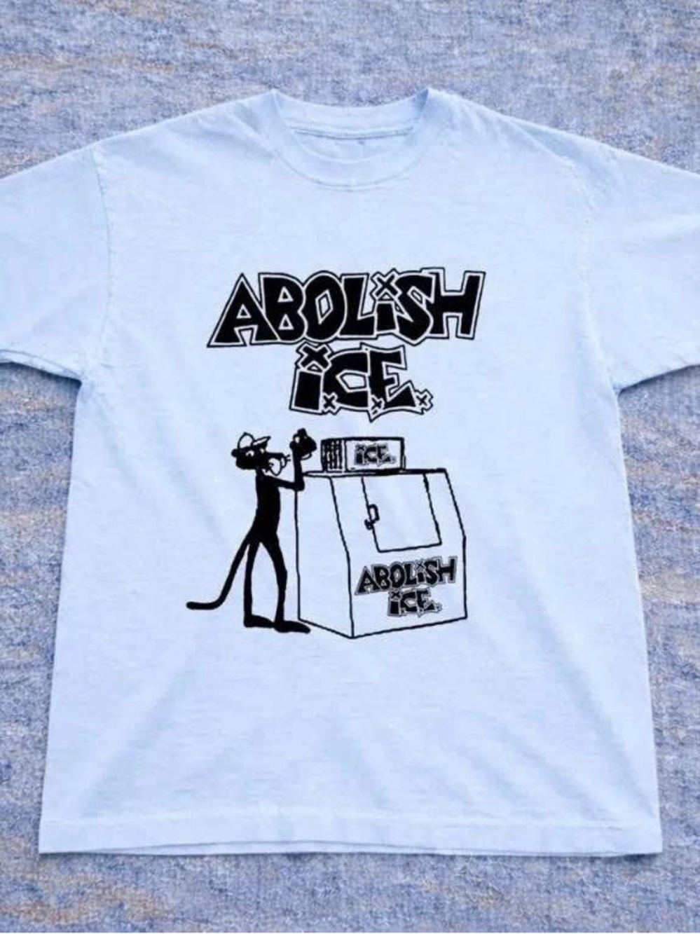 Abolish Ice Graphic Tee - Light Blue Men’s Shirt
